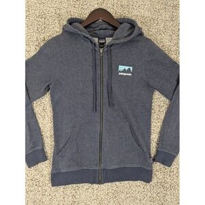 Patagonia Hooded Sweater Women's Small Ridge Rise Midweight Knit Full‎ Zip
